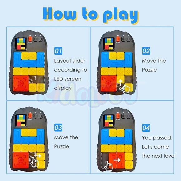 NEW Kidology Super Slide Games, 500+ Level Sliding Block Puzzle - Picture 3 of 7